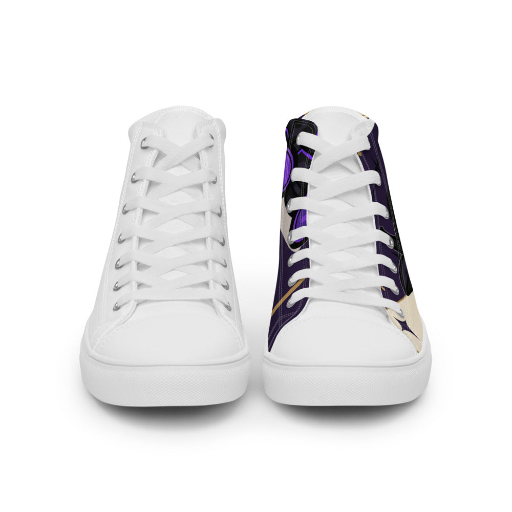 Pocket Cows Men's High Top Canvas Shoes — Written In The Herd — Design 882