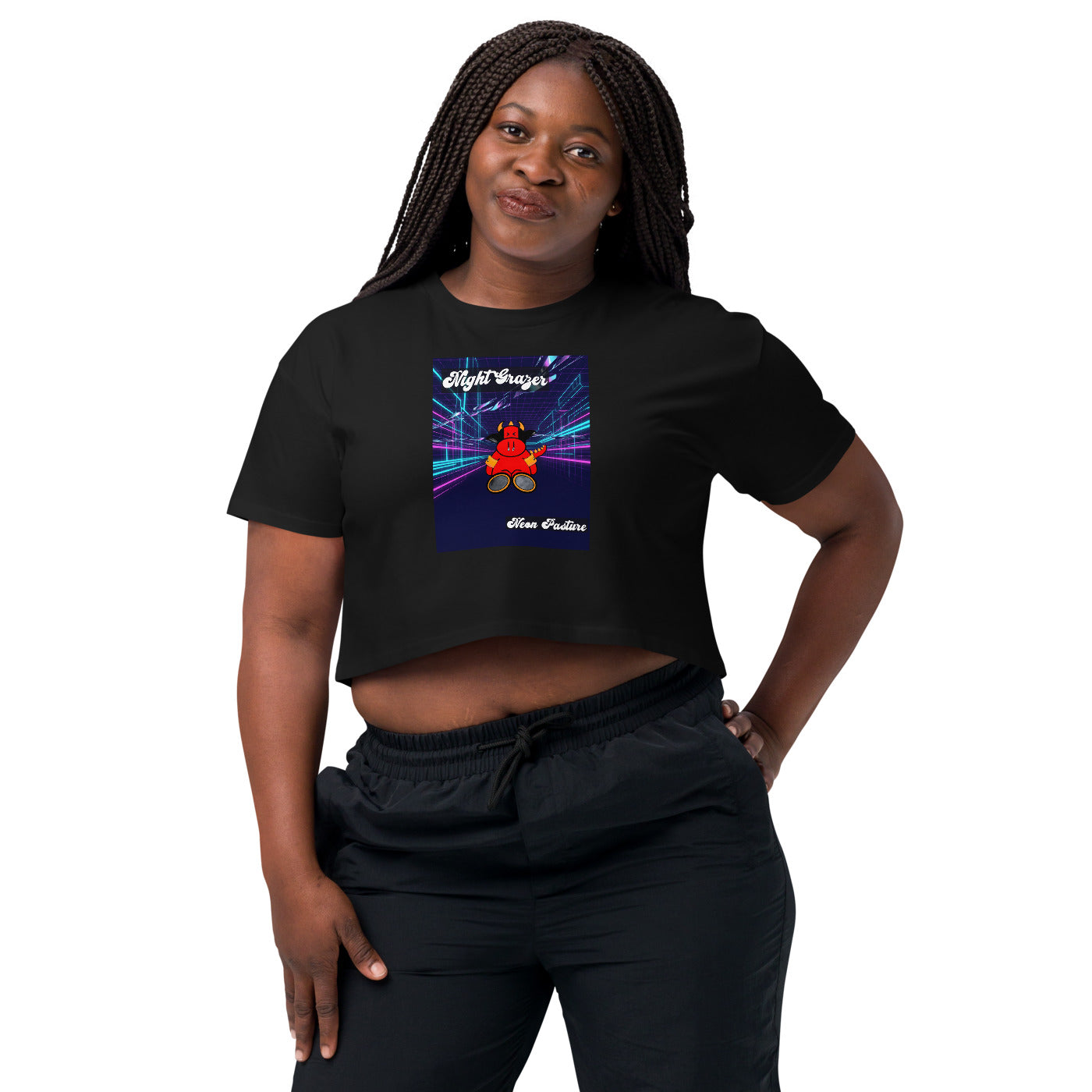 Pocket Cows Women's Crop Top — Design 250