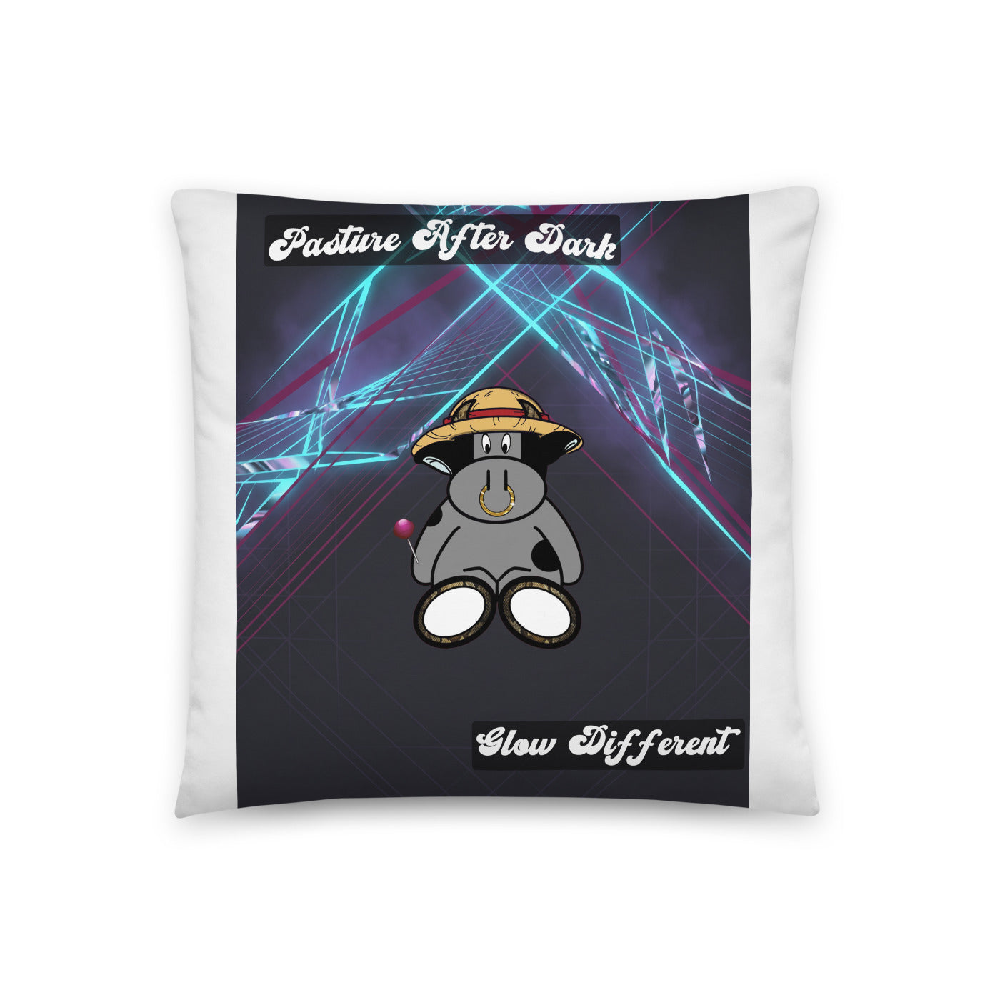 Pocket Cows All-Over Print Pillow — After Hours — Design 318