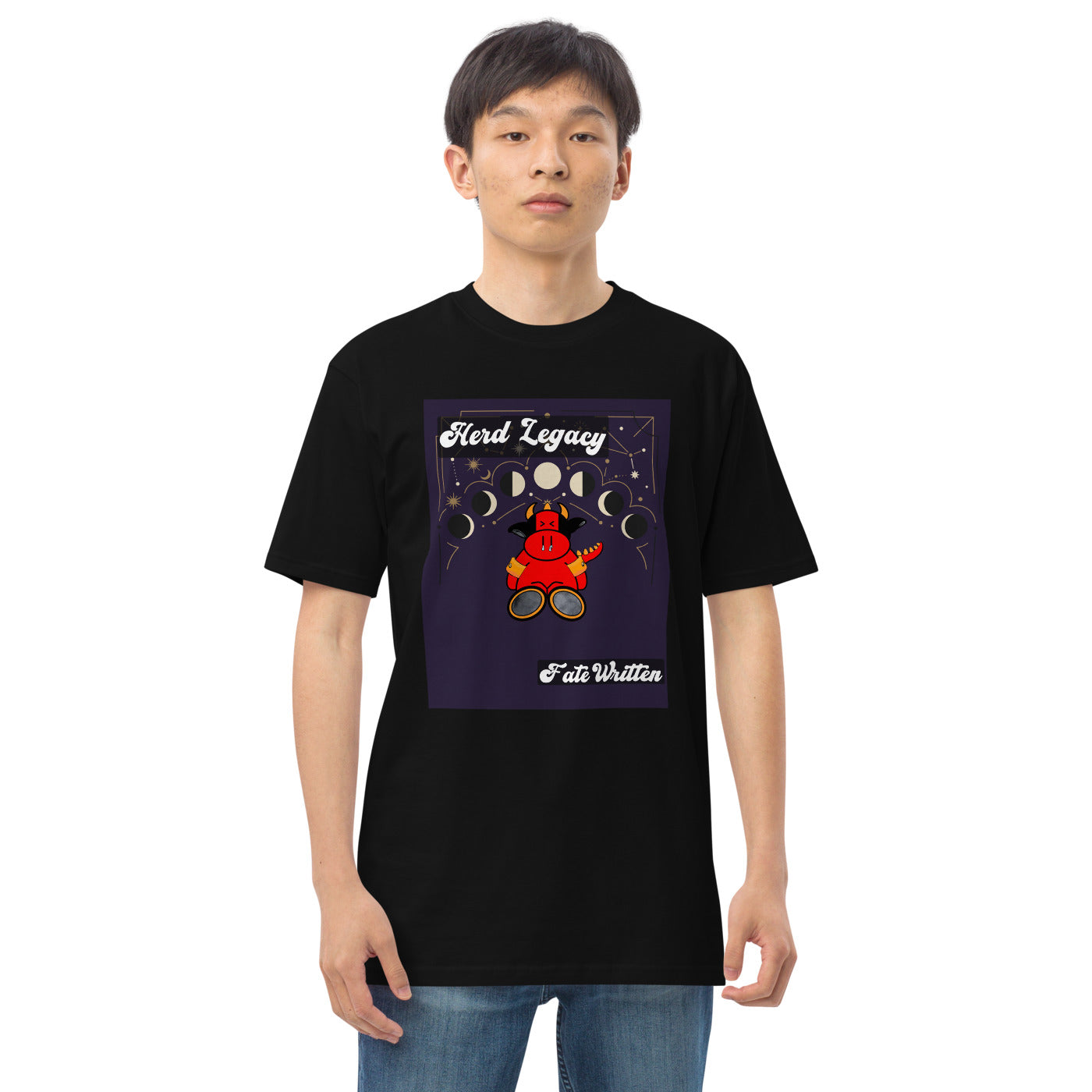 Pocket Cows Heavyweight Tee — Written In The Herd — Design 294