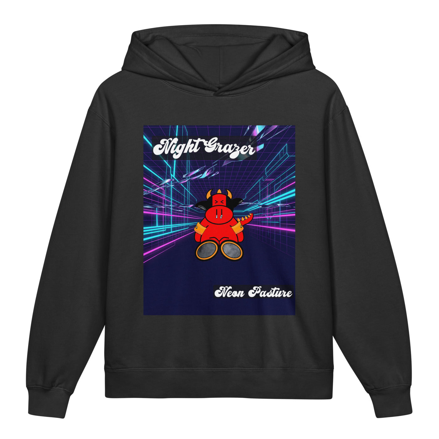 Pocket Cows Youth Garment-Dyed Lightweight Hooded Sweatshirt — Design 250