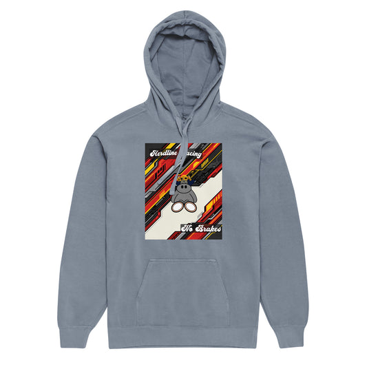 Pocket Cows Unisex Garment-Dyed Hooded Sweatshirt I Comfort Colors — Full Throttle — Design 263
