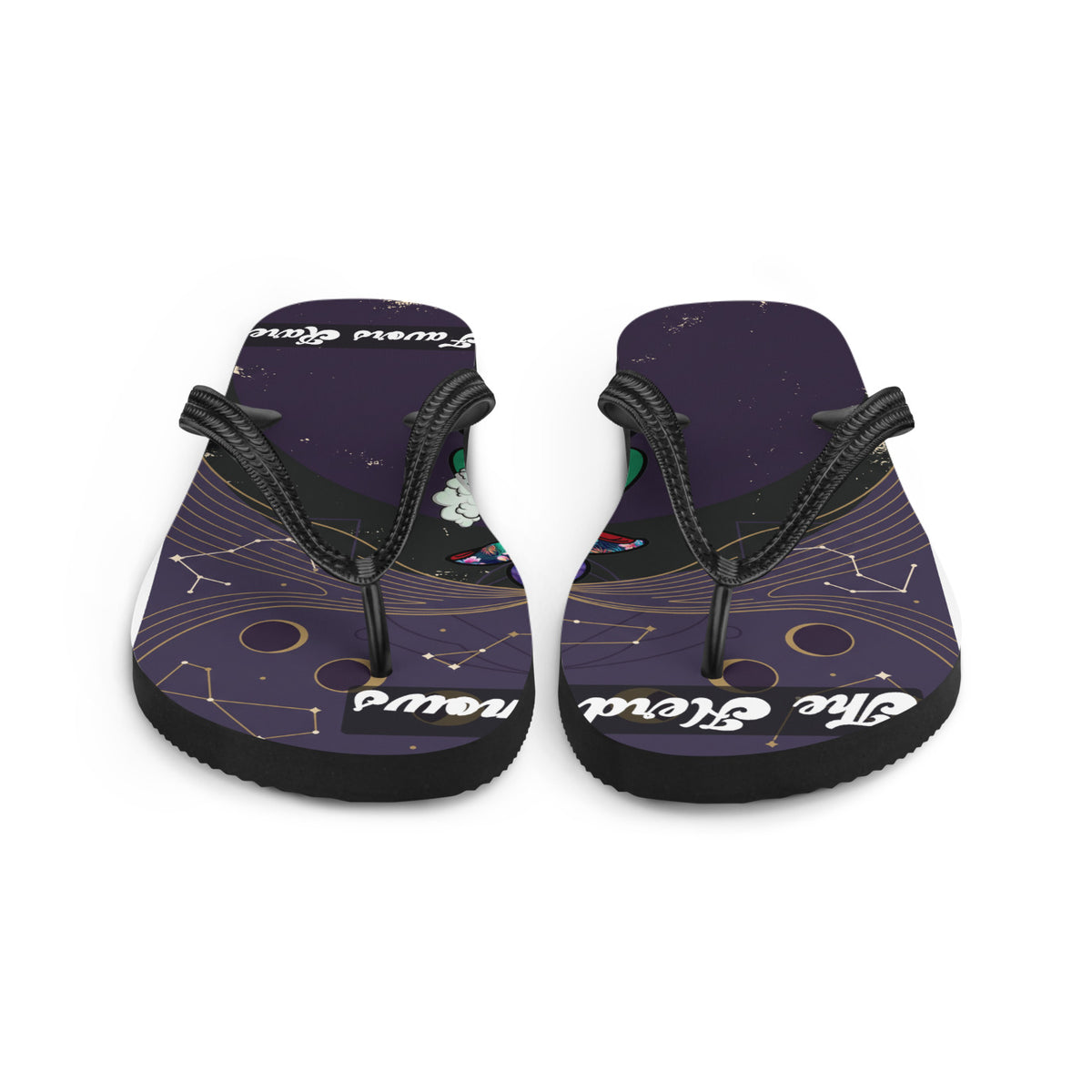 Pocket Cows Sublimation Flip Flops — Written In The Herd — Design 729