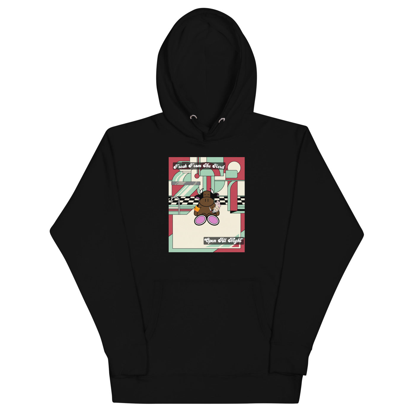 Pocket Cows Hoodie — Always Fresh — Design 197