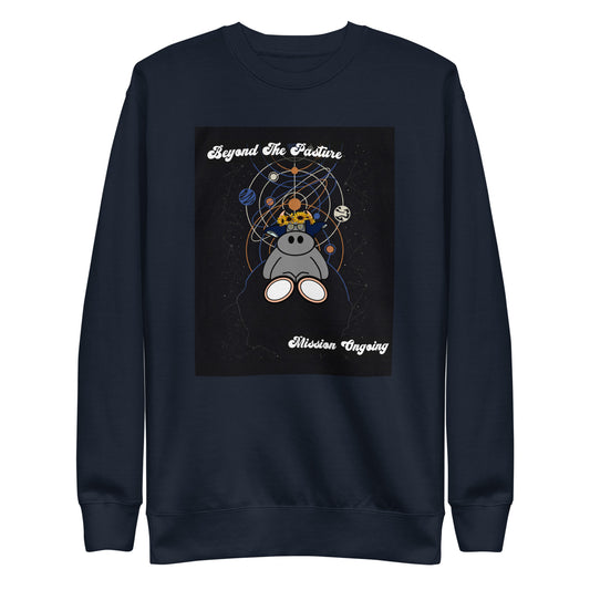 Pocket Cows Crewneck — Orbit The Herd — Design 35