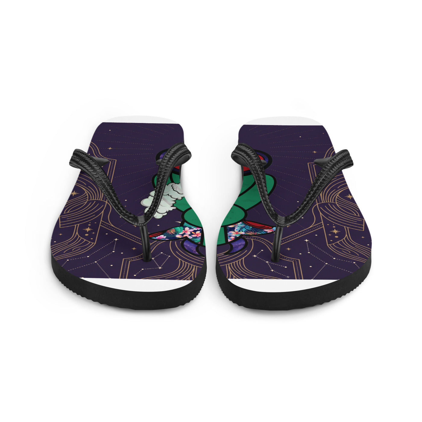 Pocket Cows Sublimation Flip Flops — Written In The Herd — Design 731