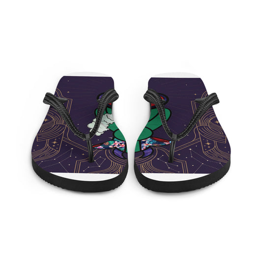 Pocket Cows Sublimation Flip Flops — Written In The Herd — Design 731