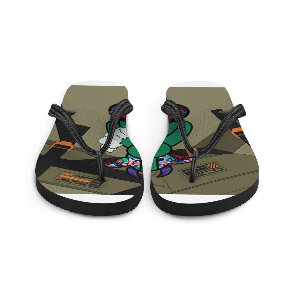 Pocket Cows Sublimation Flip Flops — Built To Roam — Design 736