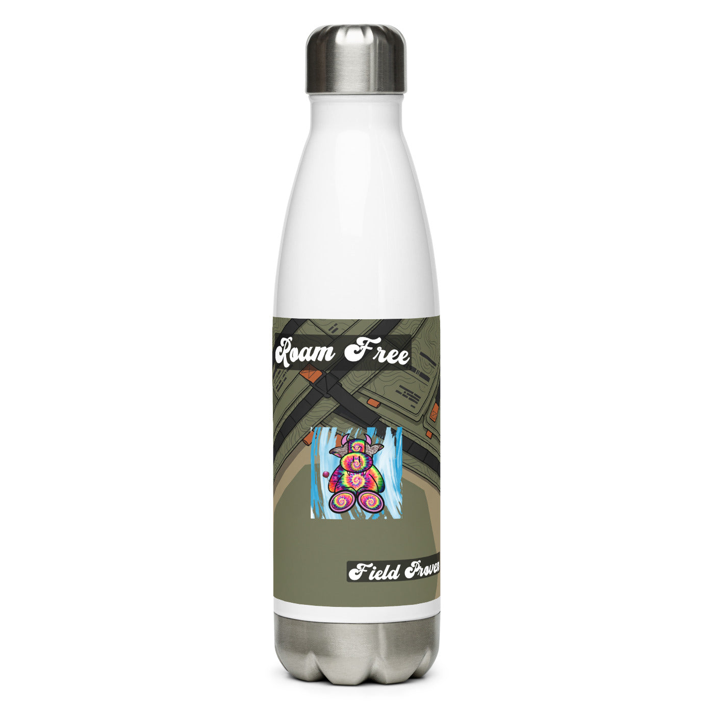 Pocket Cows Stainless Steel Water Bottle — Built To Roam — Design 719