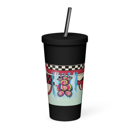 Pocket Cows Insulated Tumbler with a Straw — Always Fresh — Design 713