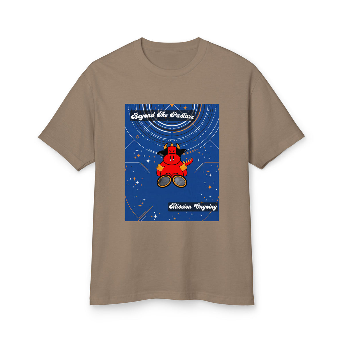 Pocket Cows Unisex Garment-Dyed Heavyweight Cotton Tee — Design 278