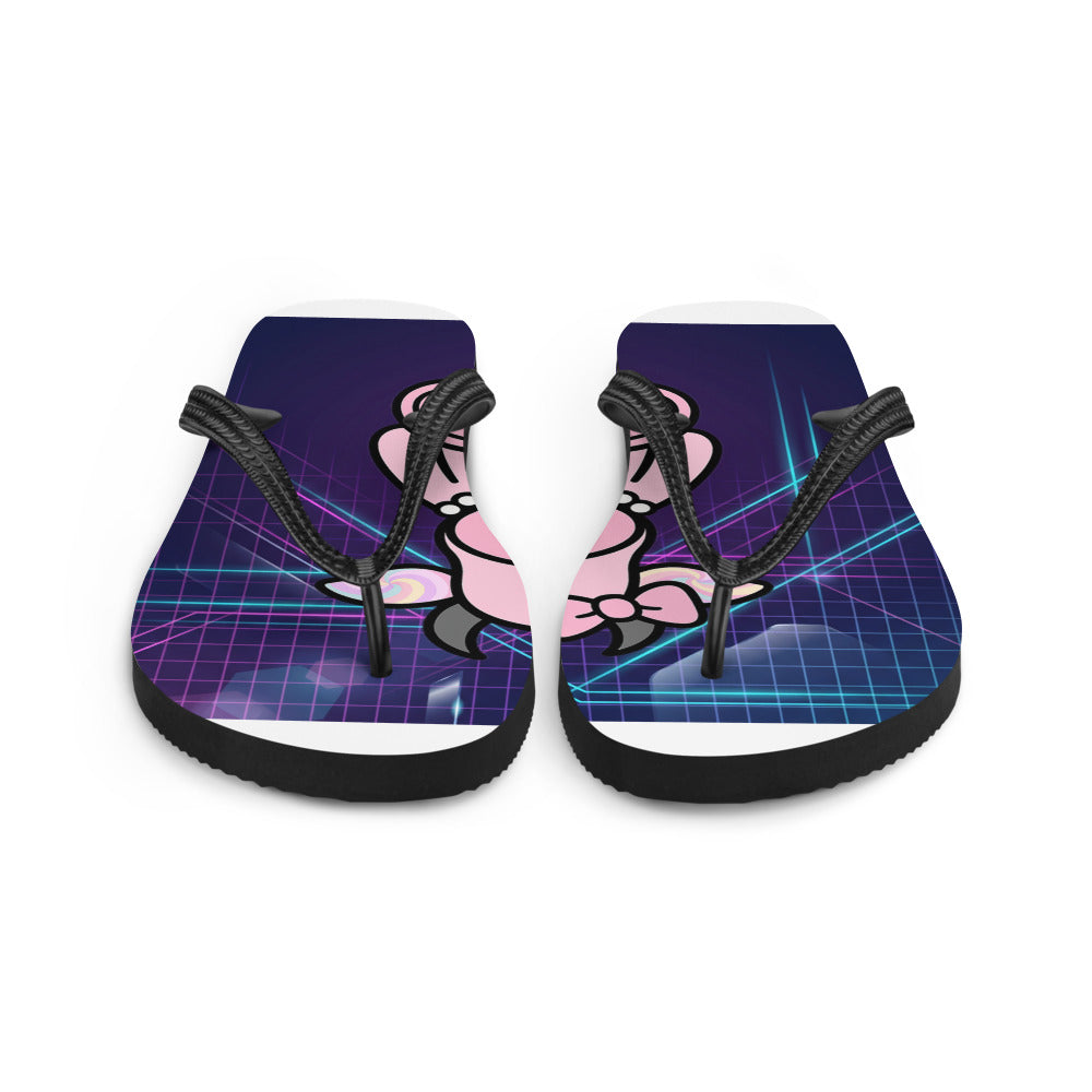 Pocket Cows Sublimation Flip Flops — After Hours — Design 833