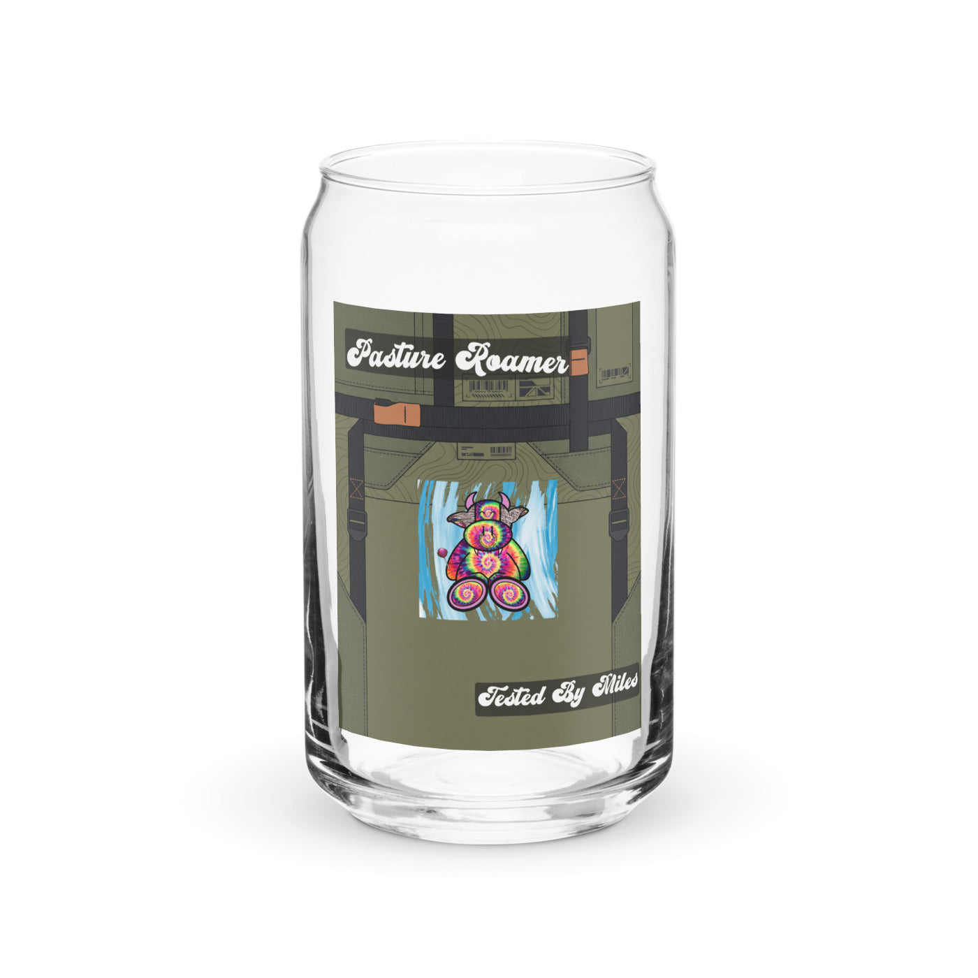 Pocket Cows Can-Shaped Glass (16 oz) — Built To Roam — Design 720