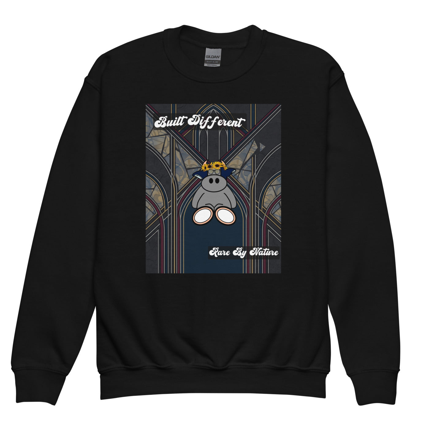 Pocket Cows Youth Crew Neck Sweatshirt — Design 269