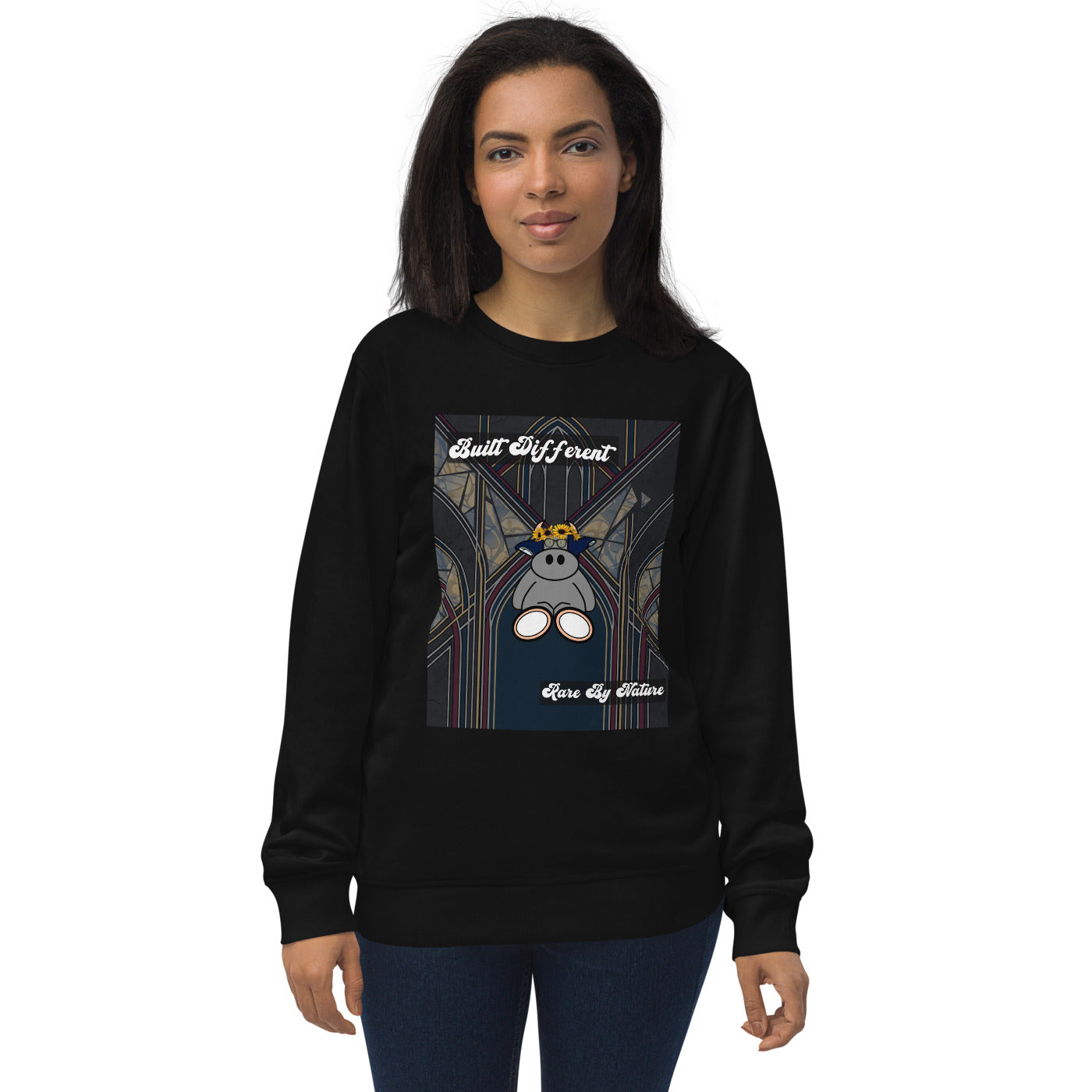 Pocket Cows Unisex Organic Sweatshirt — Design 269