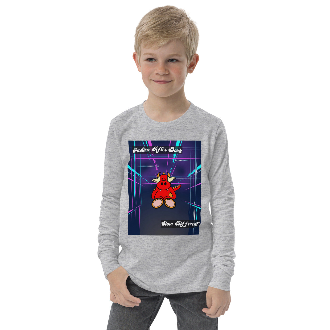 Pocket Cows Youth Long Sleeve Tee — Design 273