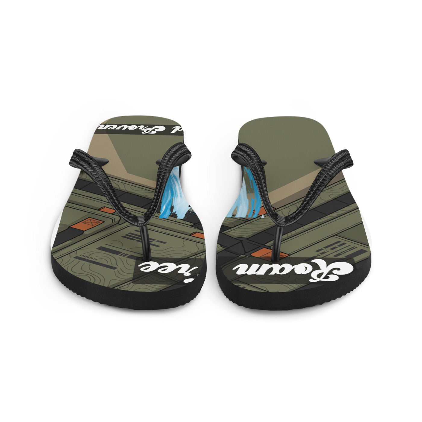 Pocket Cows Sublimation Flip Flops — Built To Roam — Design 719