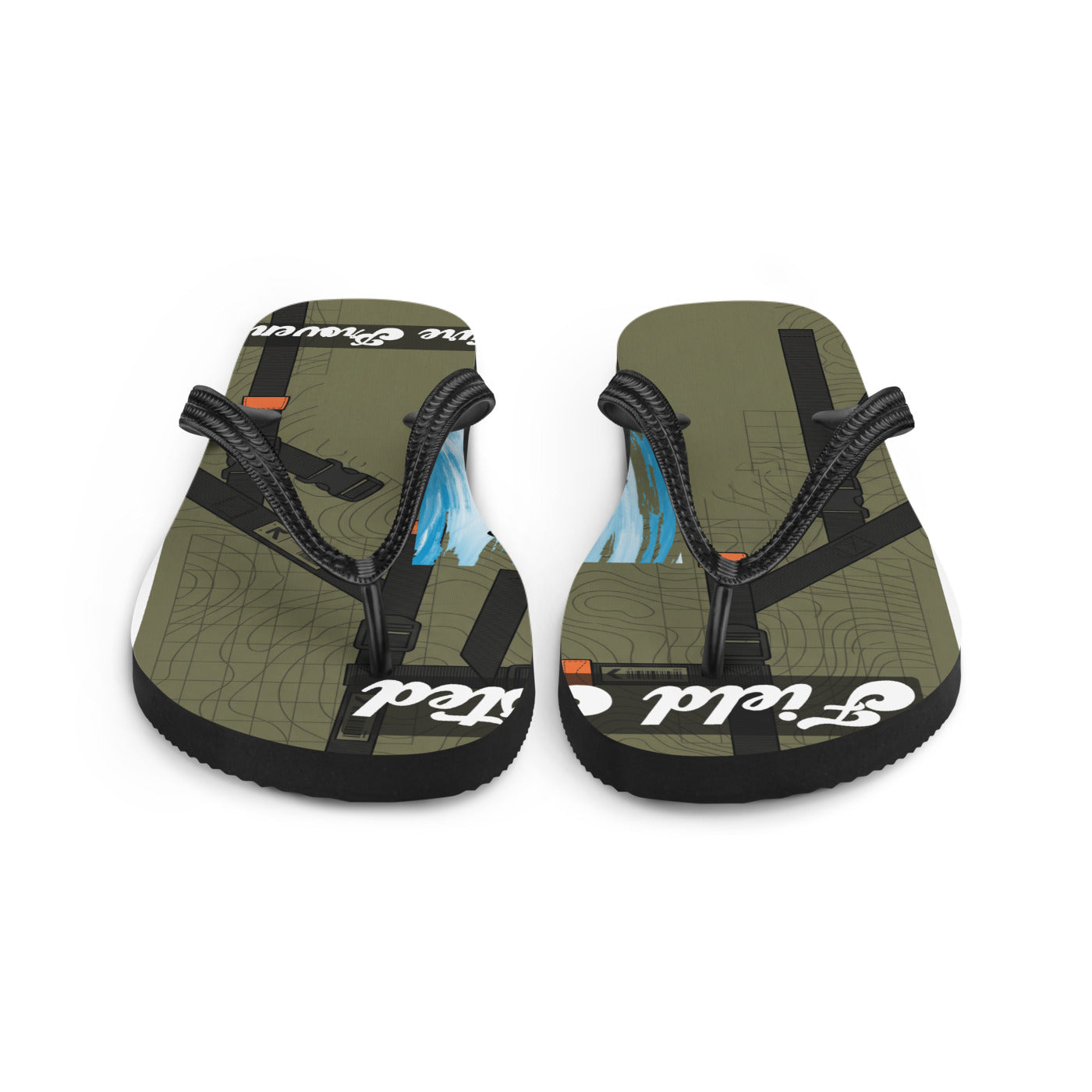 Pocket Cows Sublimation Flip Flops — Built To Roam — Design 717