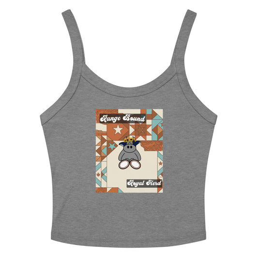 Pocket Cows Women's Micro-Rib Tank Top — Design 258