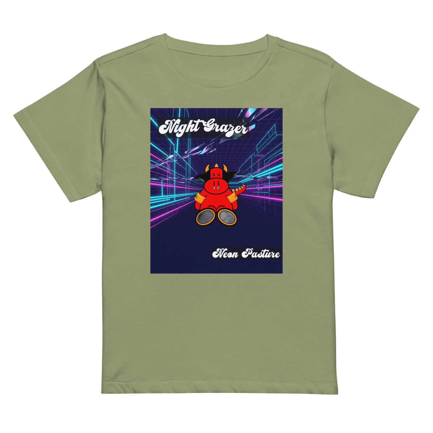 Pocket Cows Women's High-Waisted Tee — Design 250