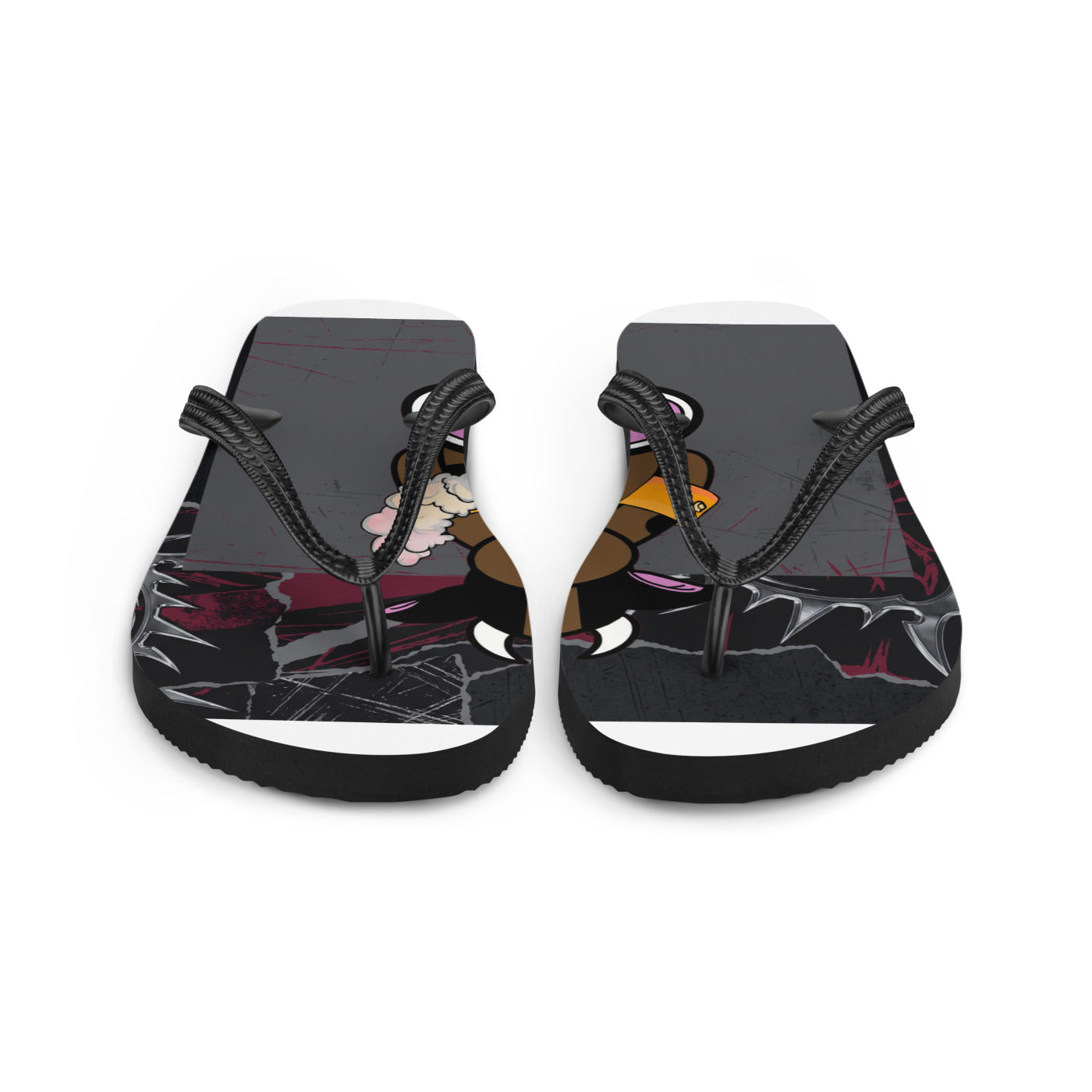 Pocket Cows Sublimation Flip Flops — No Bull Left — Design 779