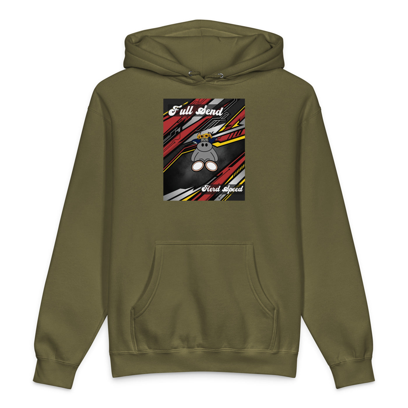 Pocket Cows Unisex Heavyweight Hooded Sweatshirt — Design 265
