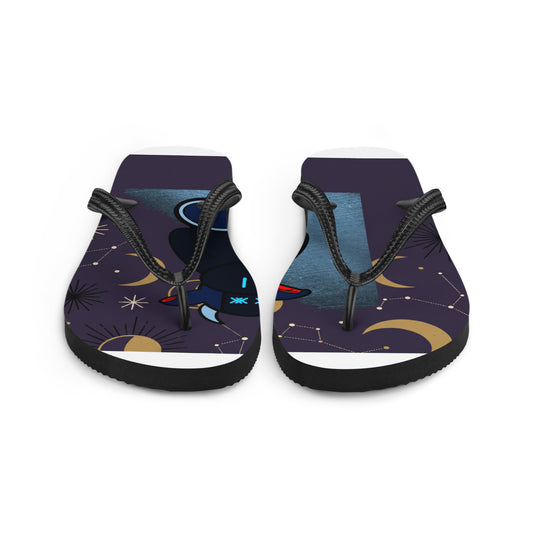 Pocket Cows Sublimation Flip Flops — Written In The Herd — Design 759