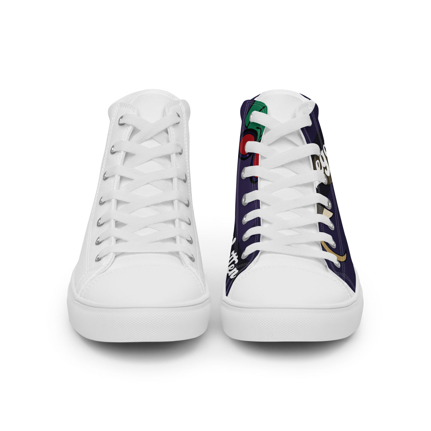 Pocket Cows Men's High Top Canvas Shoes — Written In The Herd — Design 730
