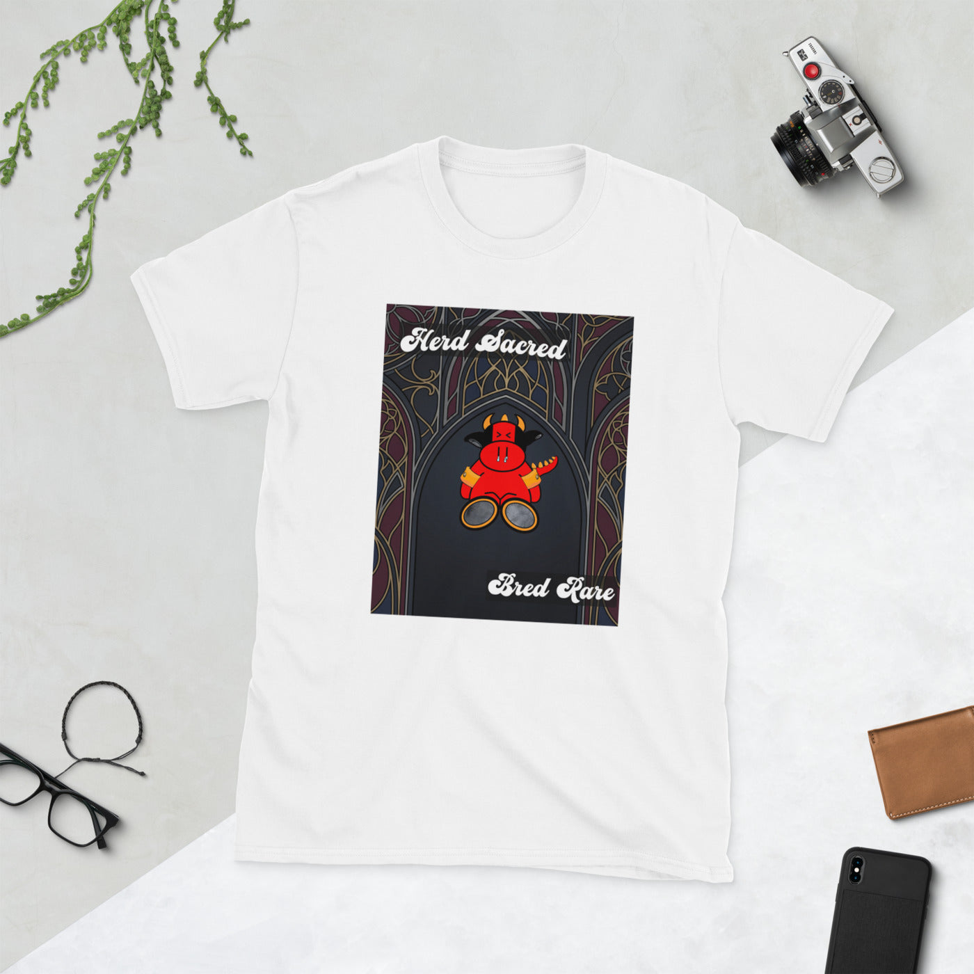 Pocket Cows Unisex Softstyle T-Shirt — Design 267