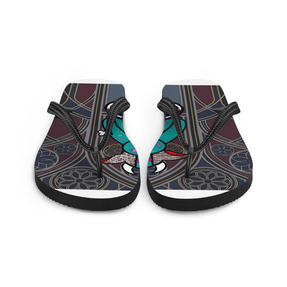 Pocket Cows Sublimation Flip Flops — Sacred Herd — Design 801