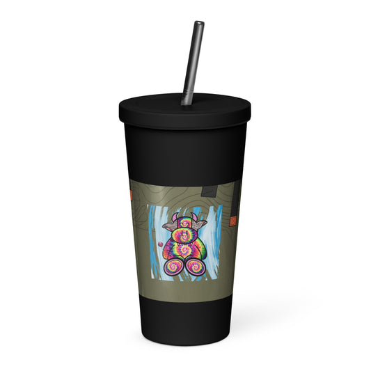Pocket Cows Insulated Tumbler with a Straw — Built To Roam — Design 717