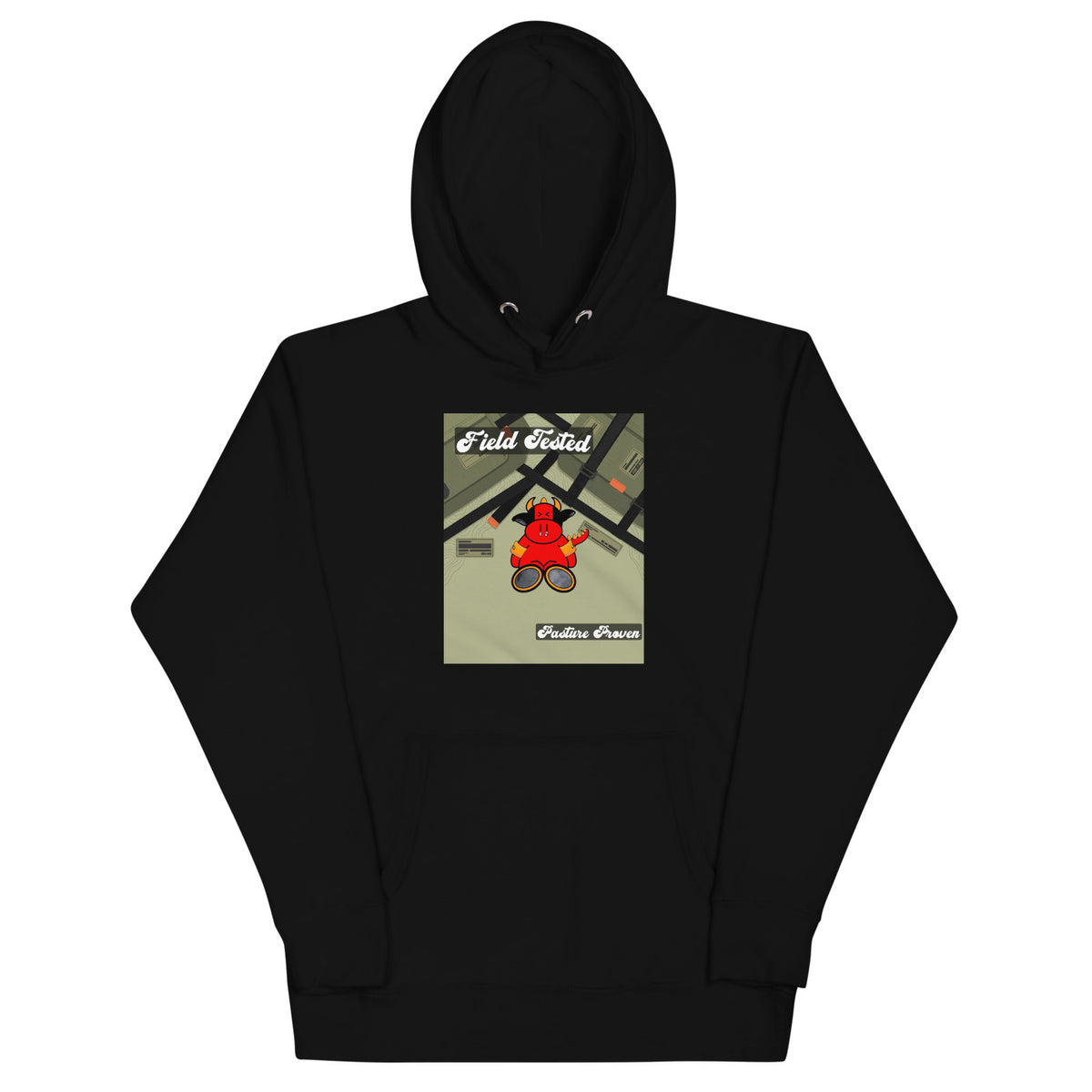 Pocket Cows Hoodie — Built To Roam — Design 29 — alternate view
