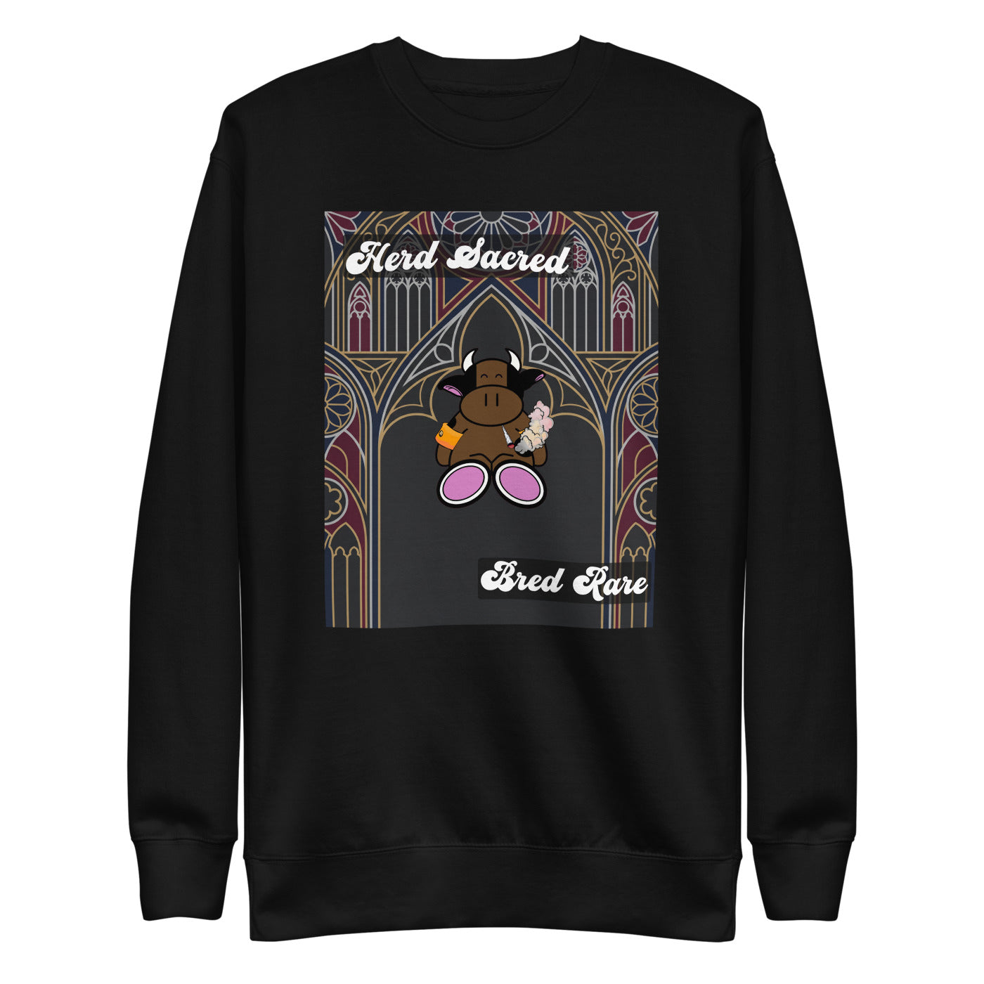 Pocket Cows Crewneck — Sacred Herd — Design 764
