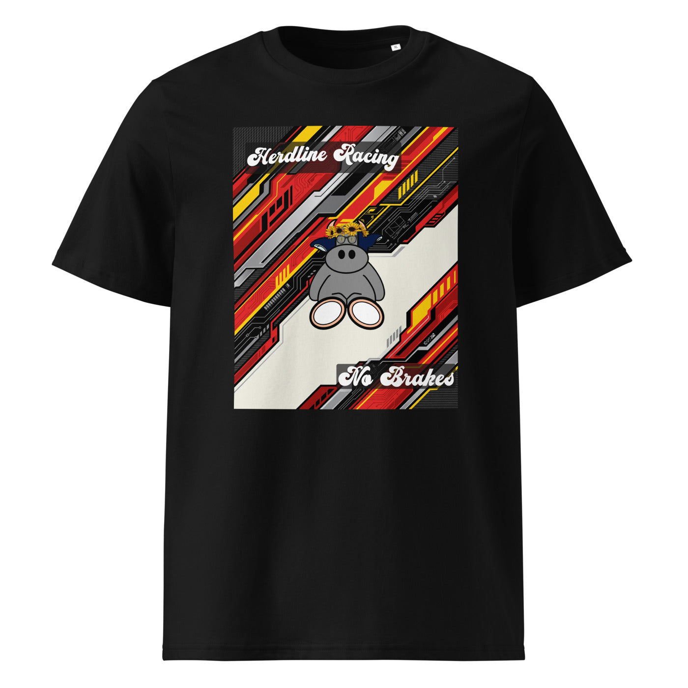 Pocket Cows Unisex Organic Ribbed Neck Creator 2.0 T-Shirt — Design 263