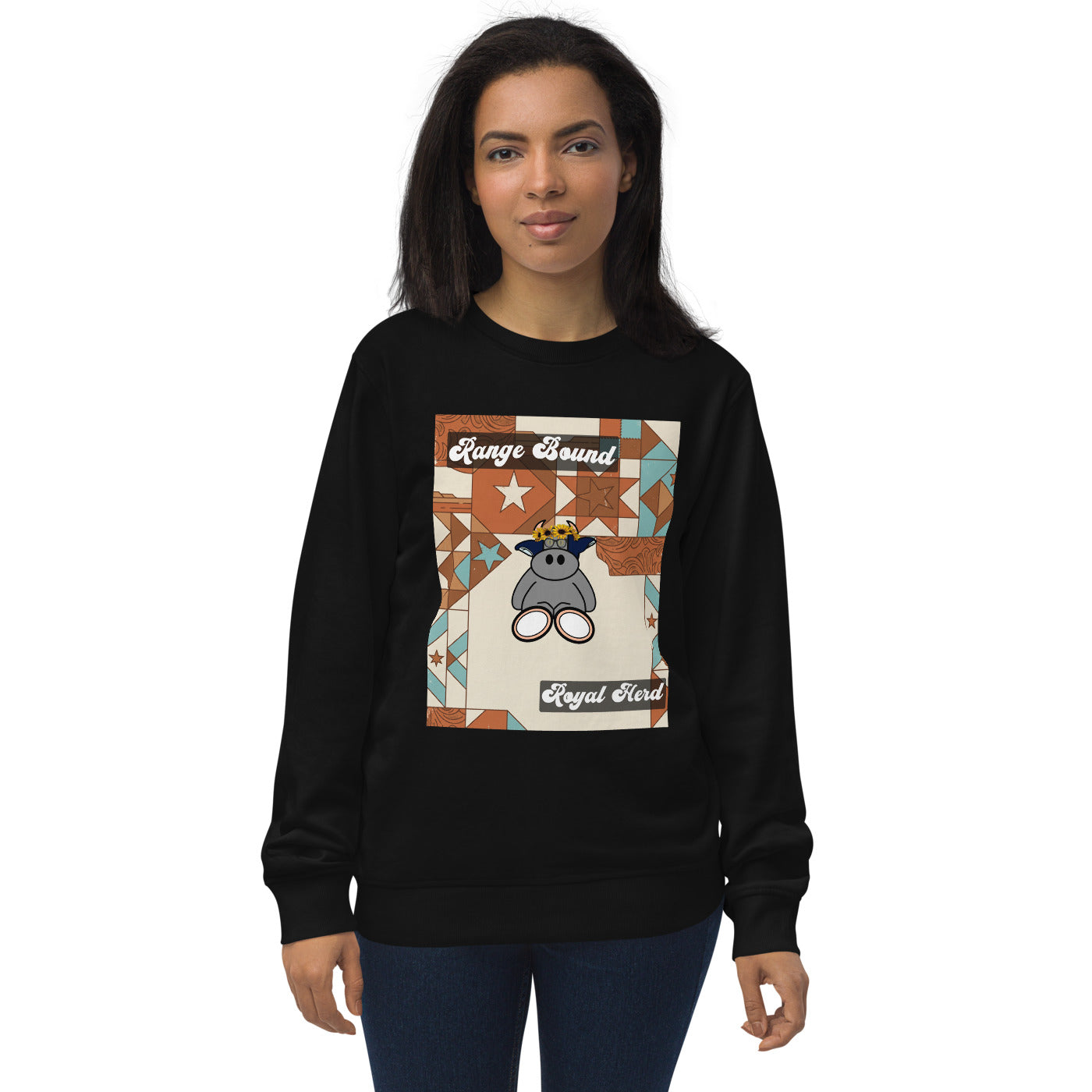 Pocket Cows Unisex Organic Sweatshirt — Design 258