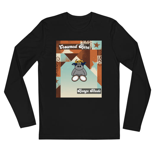 Pocket Cows Men's Fitted Long Sleeve Shirt — Design 260