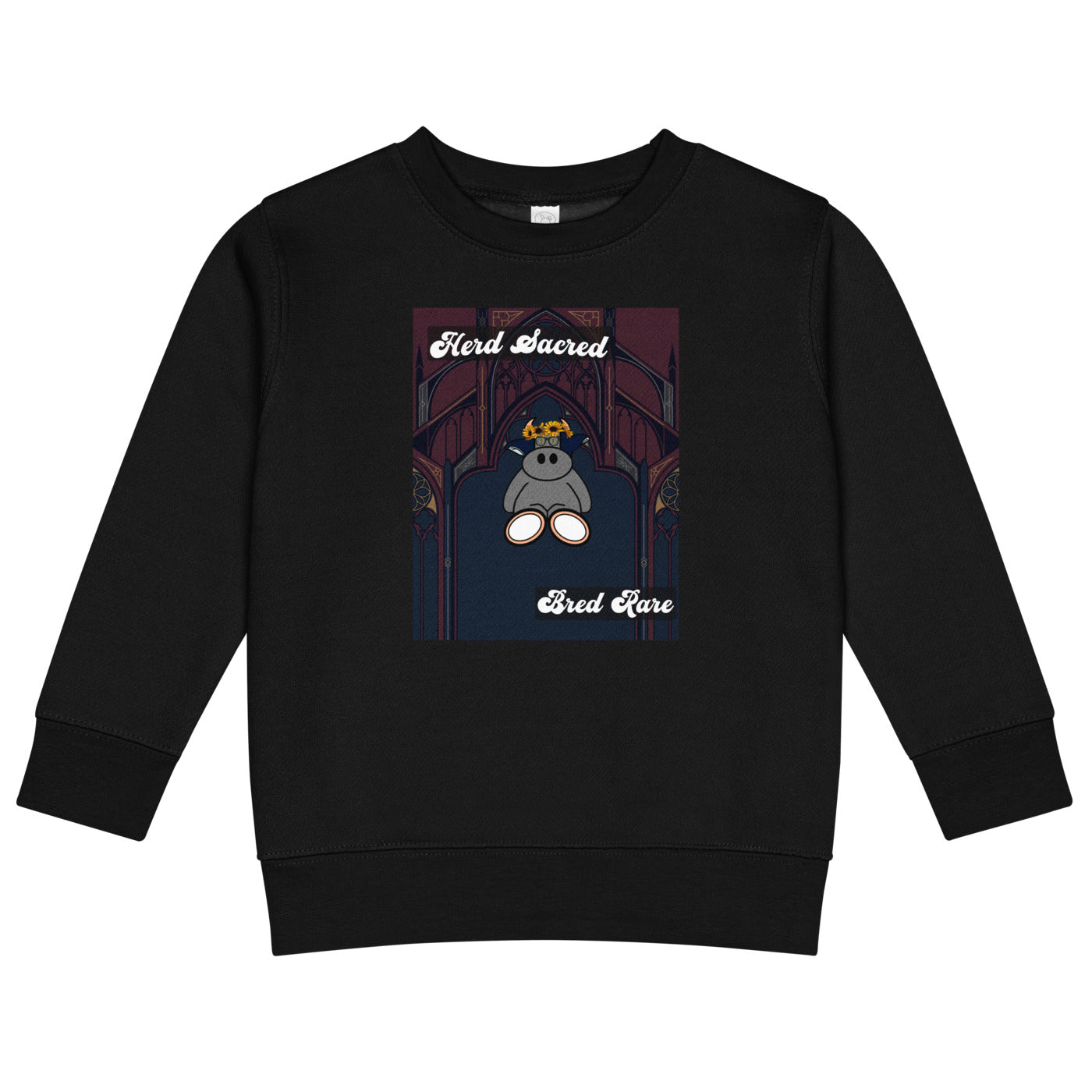 Pocket Cows Kids Crew Neck Sweatshirt — Design 271