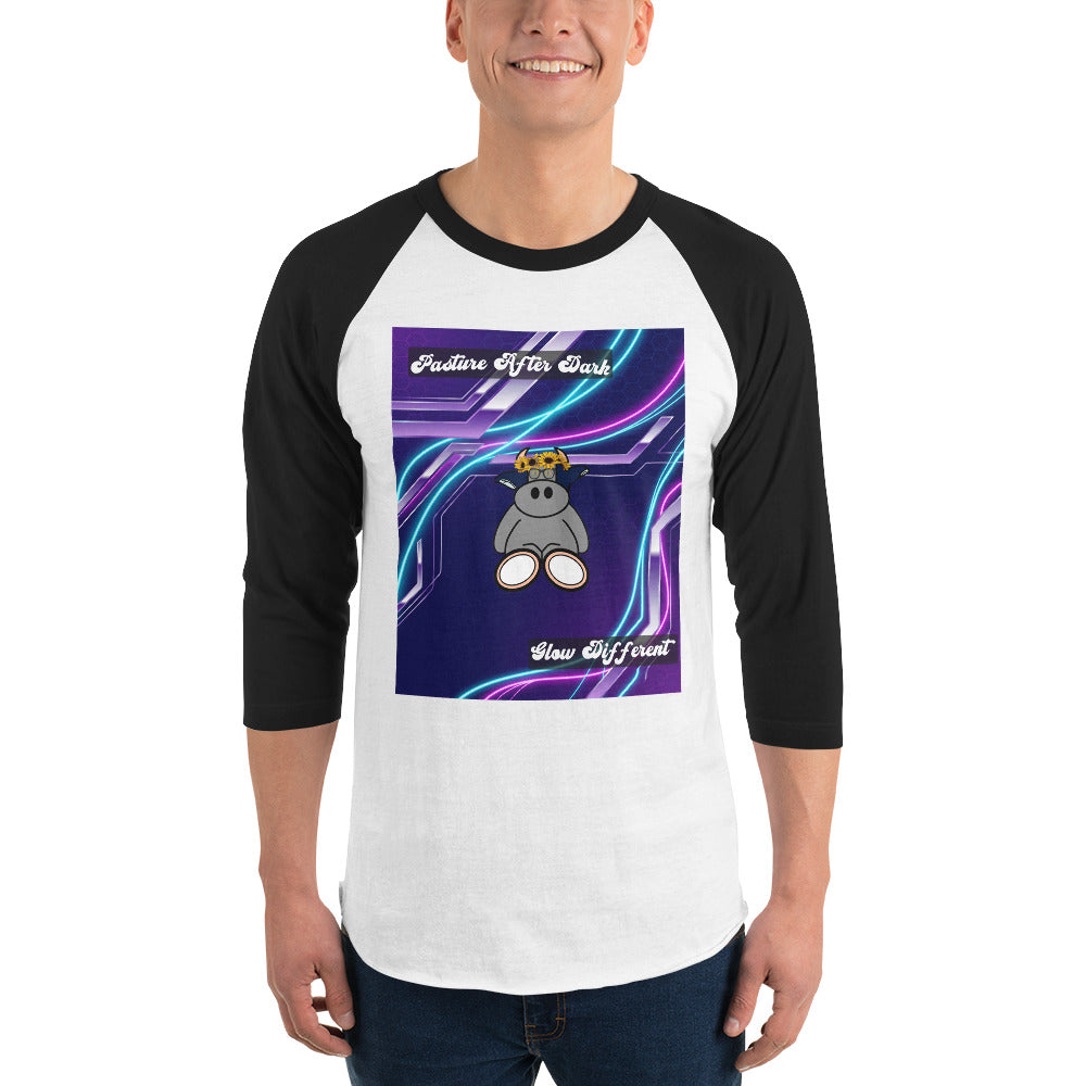 Pocket Cows Unisex 3/4 Sleeve Raglan Shirt — Design 251