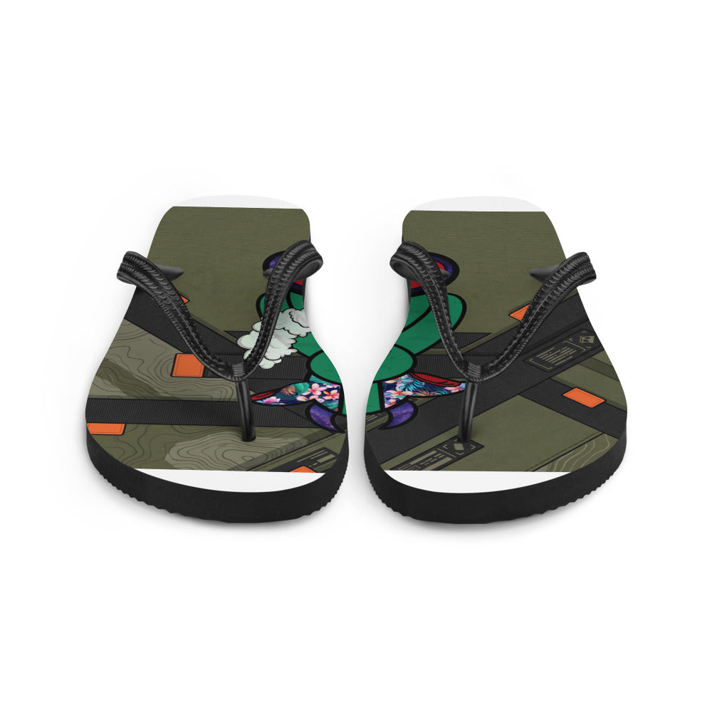 Pocket Cows Sublimation Flip Flops — Built To Roam — Design 735