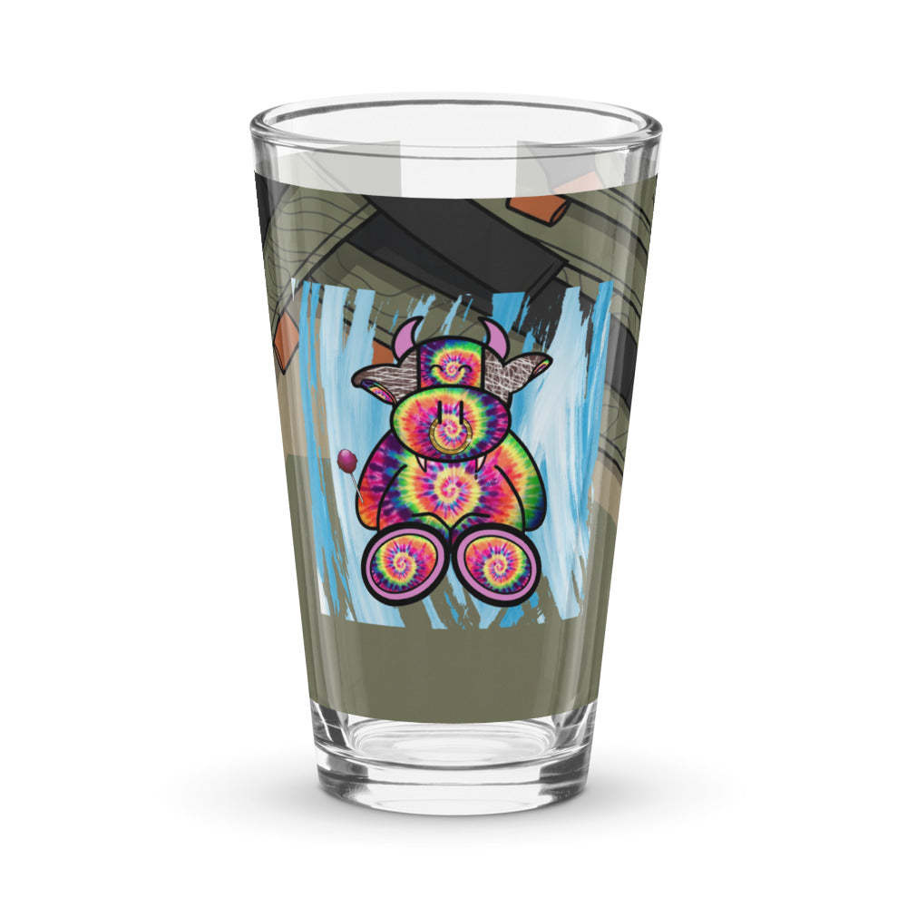 Pocket Cows Shaker Pint Glass (16 oz) — Built To Roam — Design 719