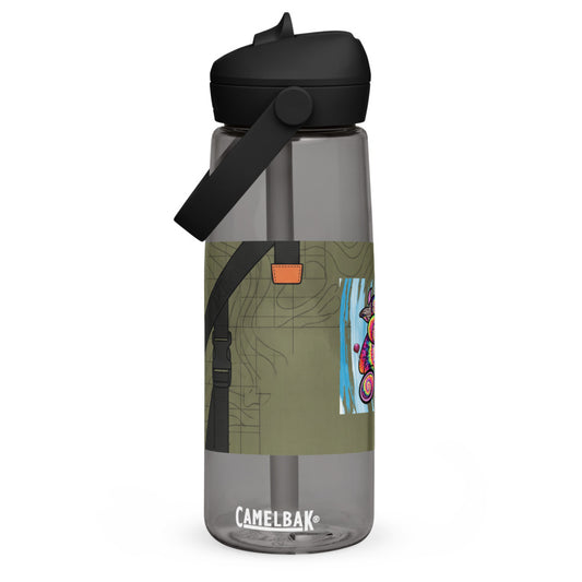 Pocket Cows Flip Straw Water Bottle — Design 717
