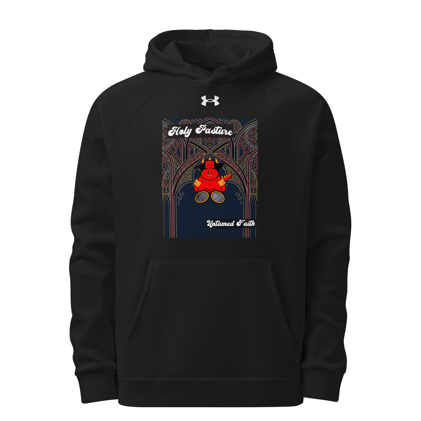 Pocket Cows Men’s Under Armour Rival Fleece Hoodie — Design 270