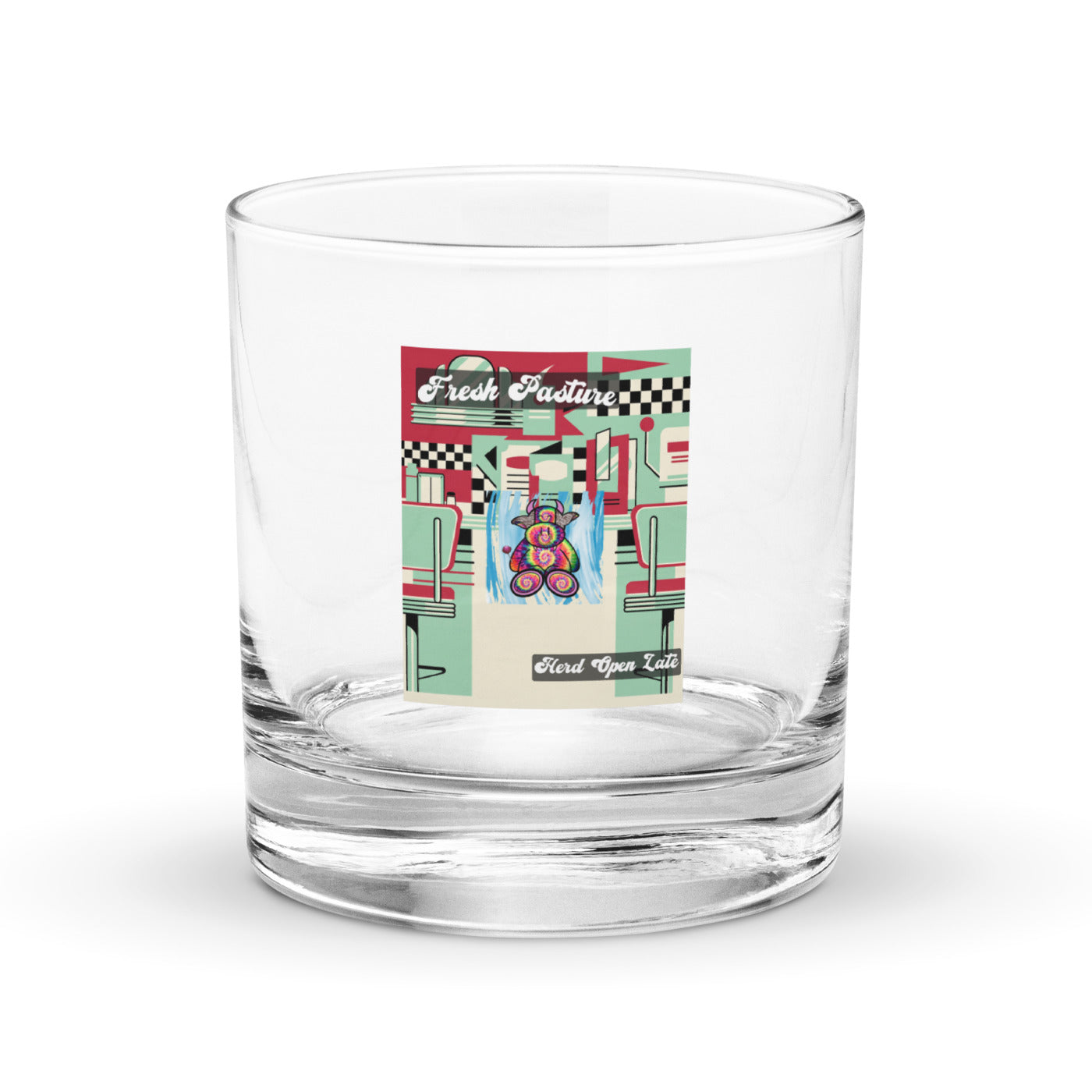 Pocket Cows Rocks Glass — Always Fresh — Design 715