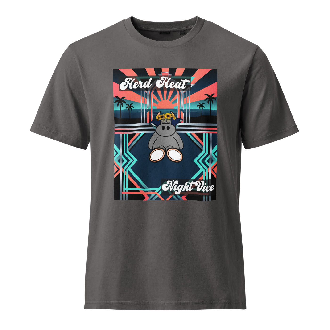 Pocket Cows Unisex Garment Dyed Creator 2.0 Vintage T-Shirt — Design 281