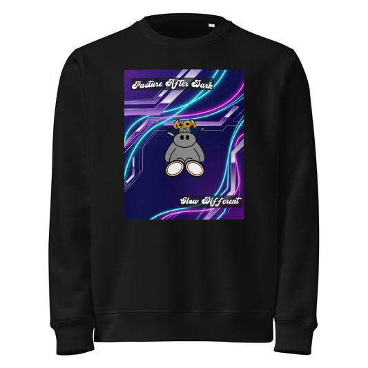 Pocket Cows Unisex Organic Mid-Weight Roller Sweatshirt — Design 251