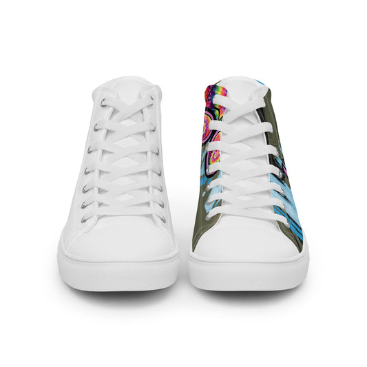 Pocket Cows Men's High Top Canvas Shoes — Built To Roam — Design 719