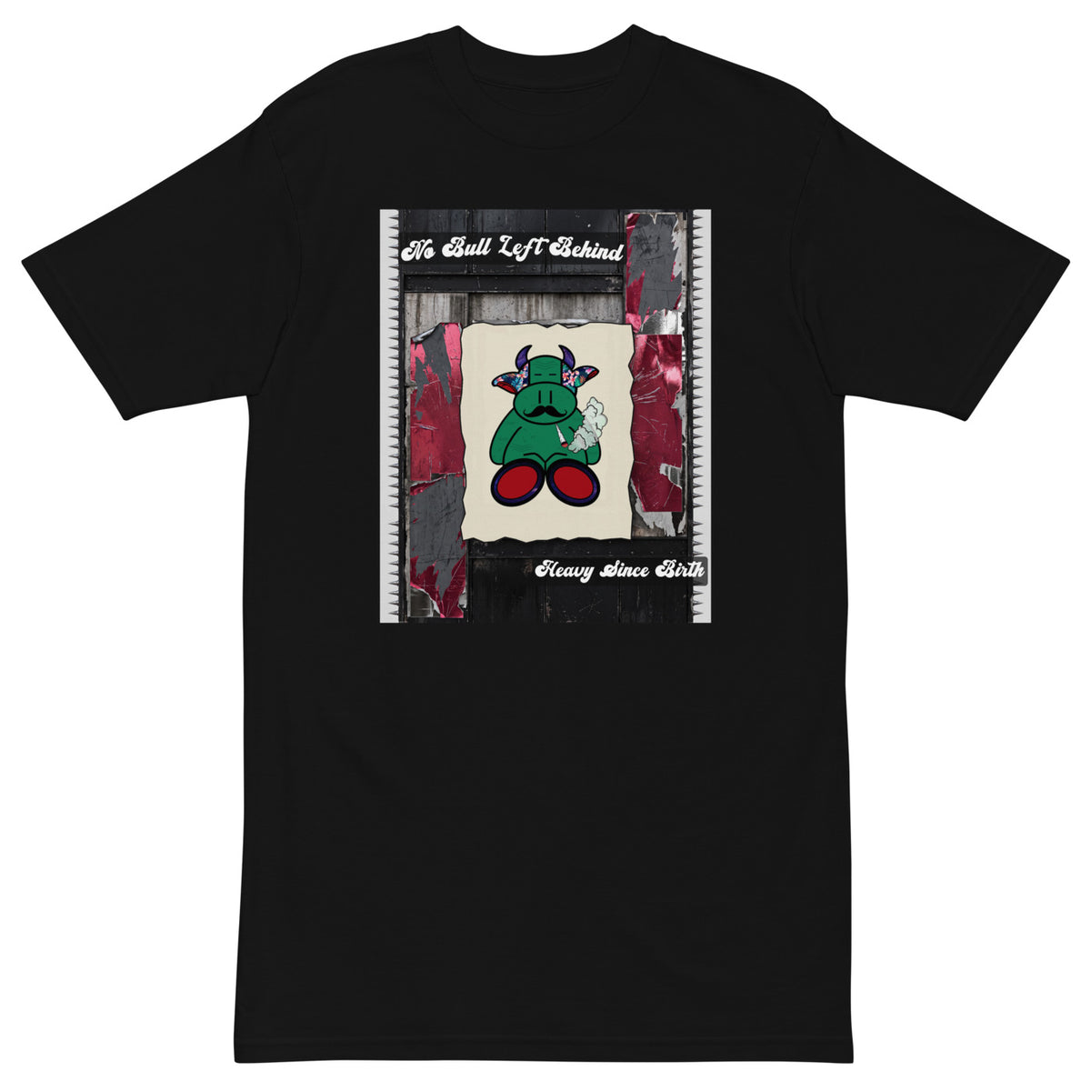 Pocket Cows Heavyweight Tee — No Bull Left — Design 12 — alternate view