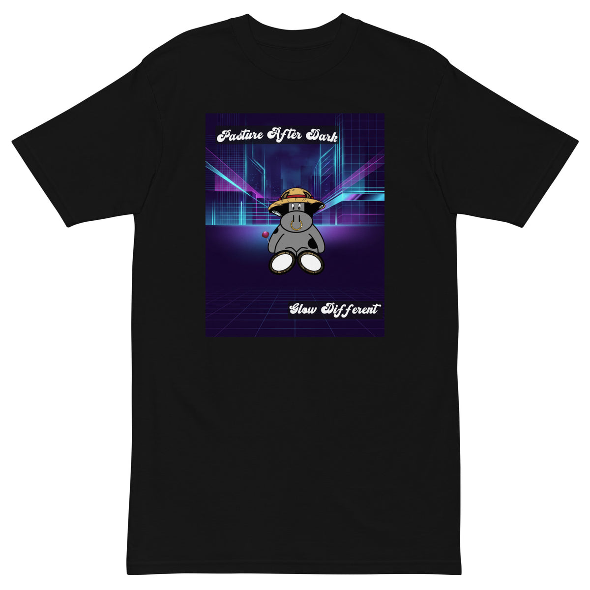 Pocket Cows Heavyweight Tee — After Hours — Design 67 — alternate view