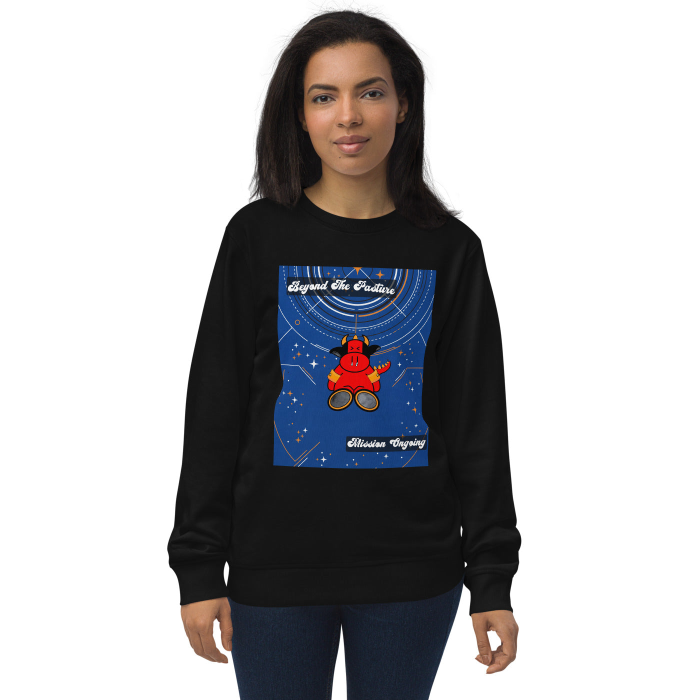 Pocket Cows Unisex Organic Sweatshirt — Design 278