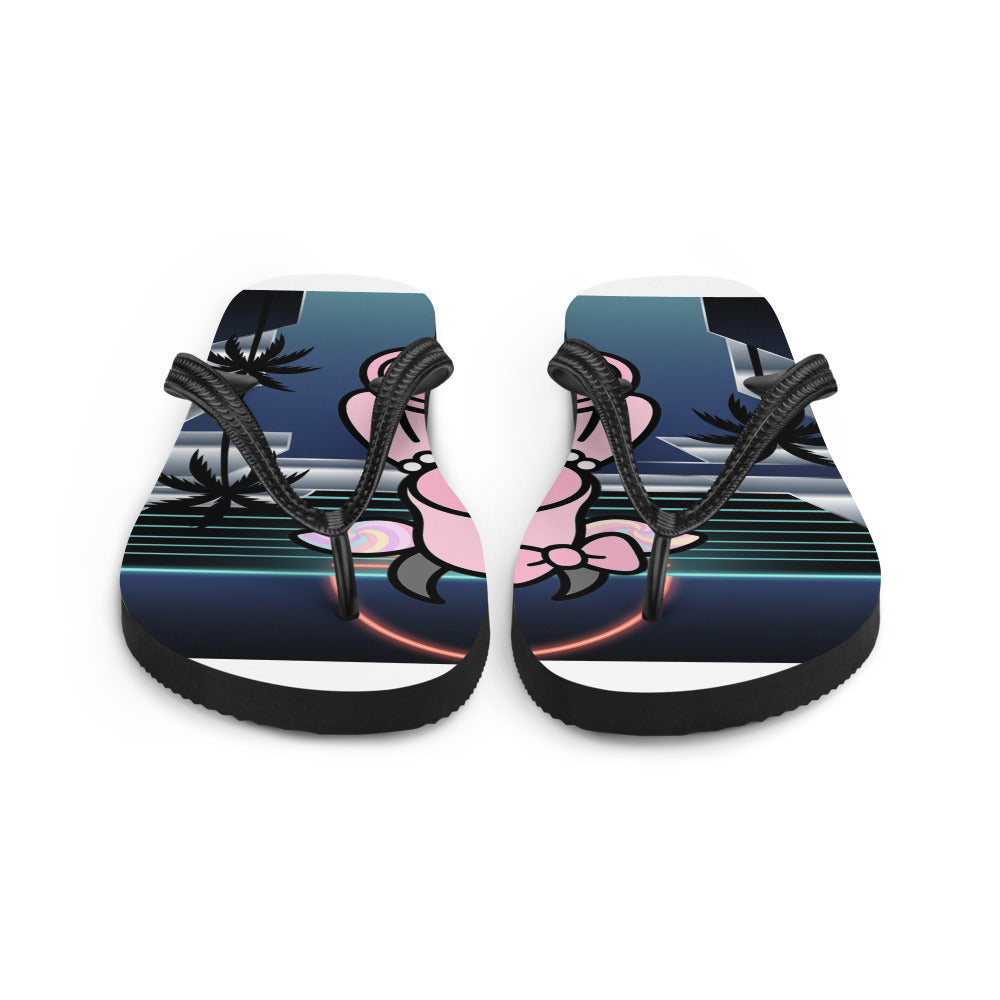 Pocket Cows Sublimation Flip Flops — Pasture Vice — Design 844
